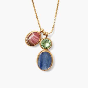 CHAN LUU -  KYANITE MIX DUO CHARM NECKLACE